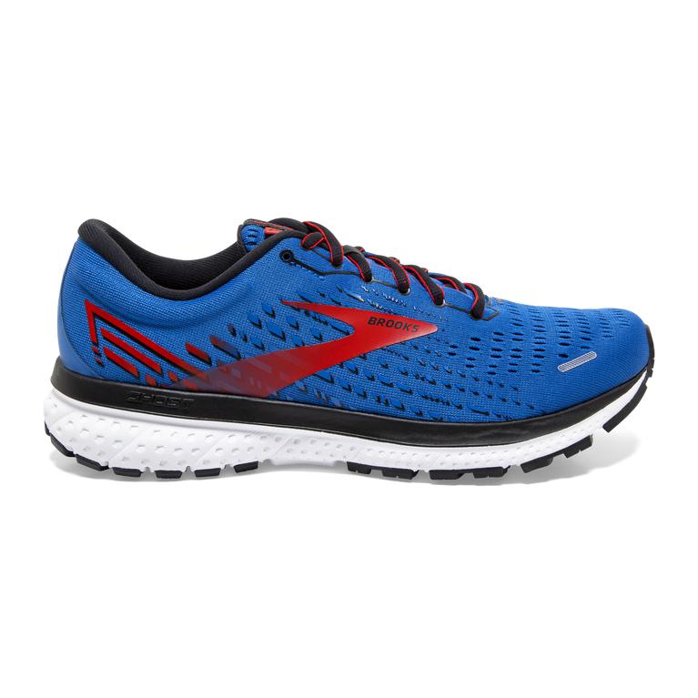 Brooks Ghost 13 Mens Road Running Shoes - Blue/Red/White - Indonesia (VCJQ-21083)